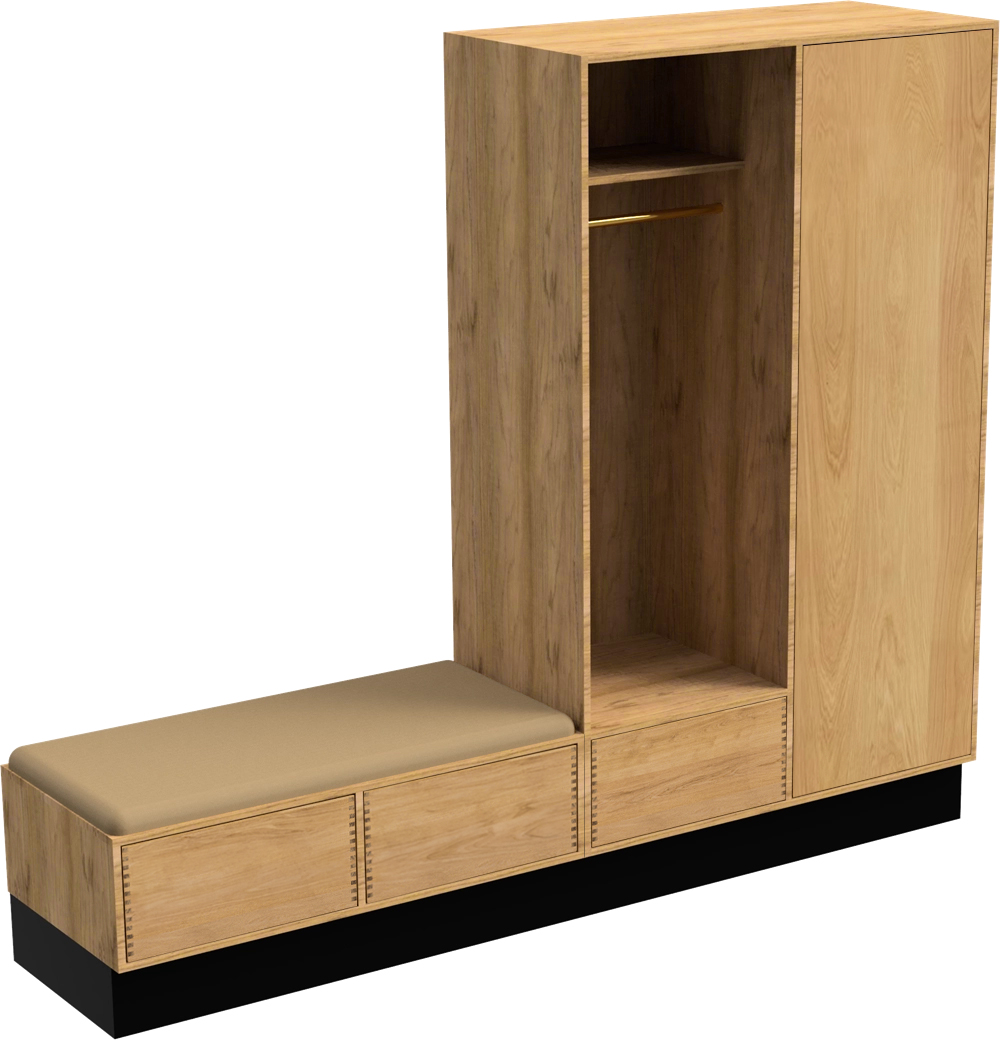 Naturolieret Just Wood Garderobe - Dybde 60 cm